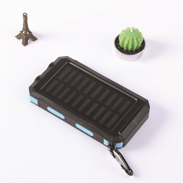 Blue Portable Solar Panel Power Bank.