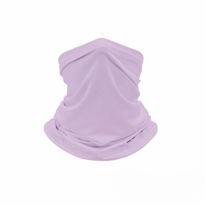 Lilac Breathable Multifunctional Headscarf on a white surface