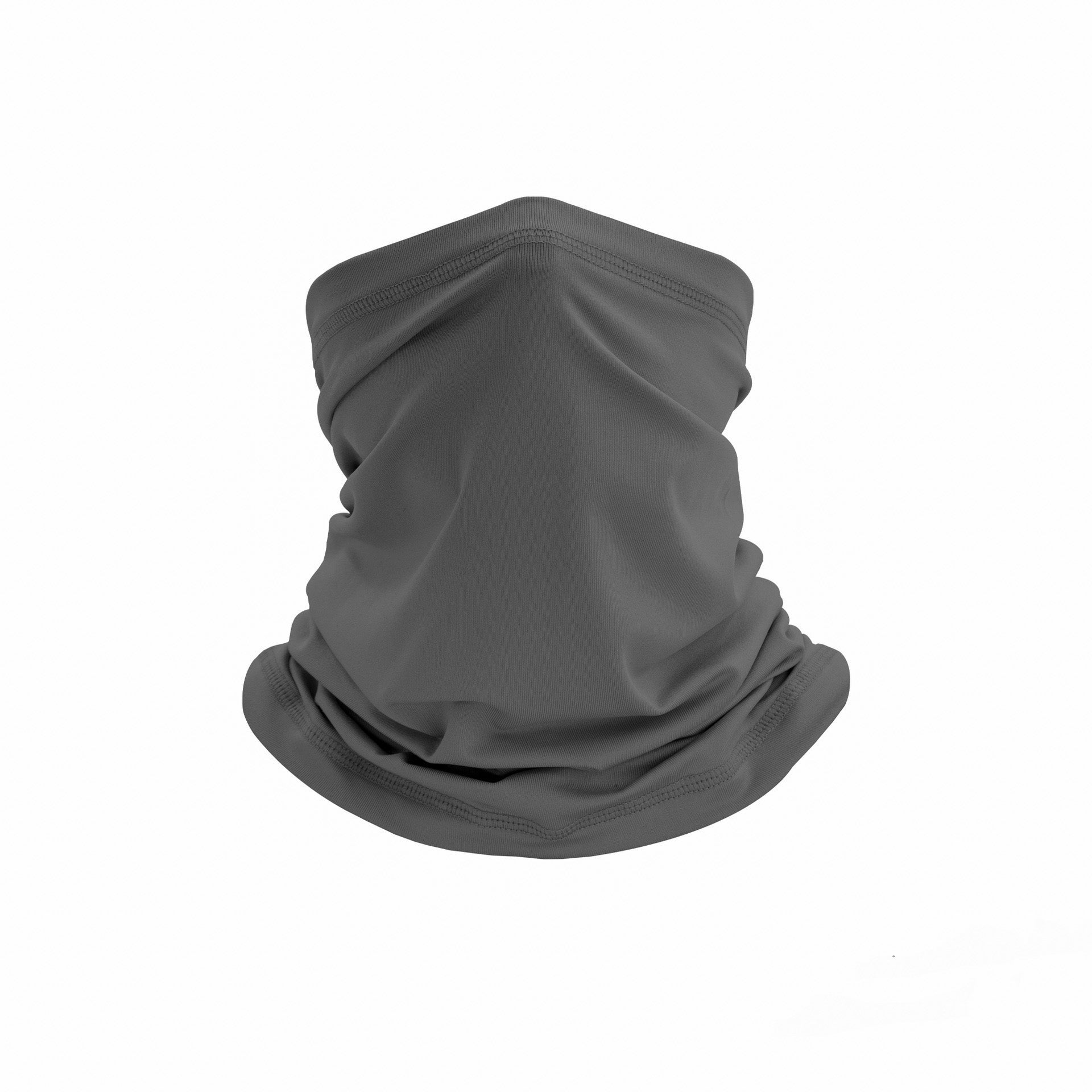 Grey Breathable Multifunctional Headscarf on a white surface