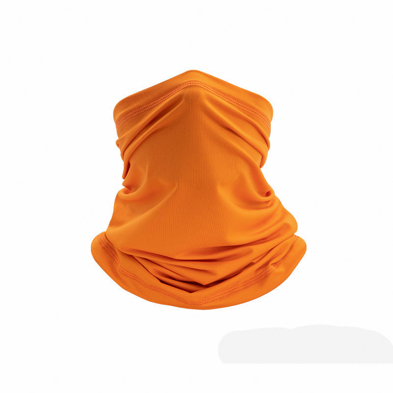 Orange Breathable Multifunctional Headscarf on a white surface