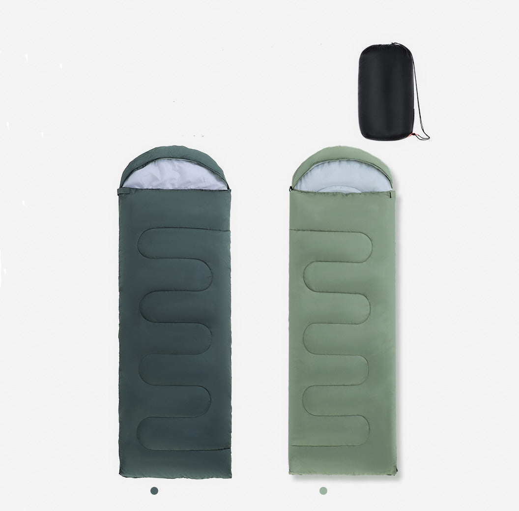 Light and Dark Green Nature Hike Portable Waterproof Sleeping Bag.
