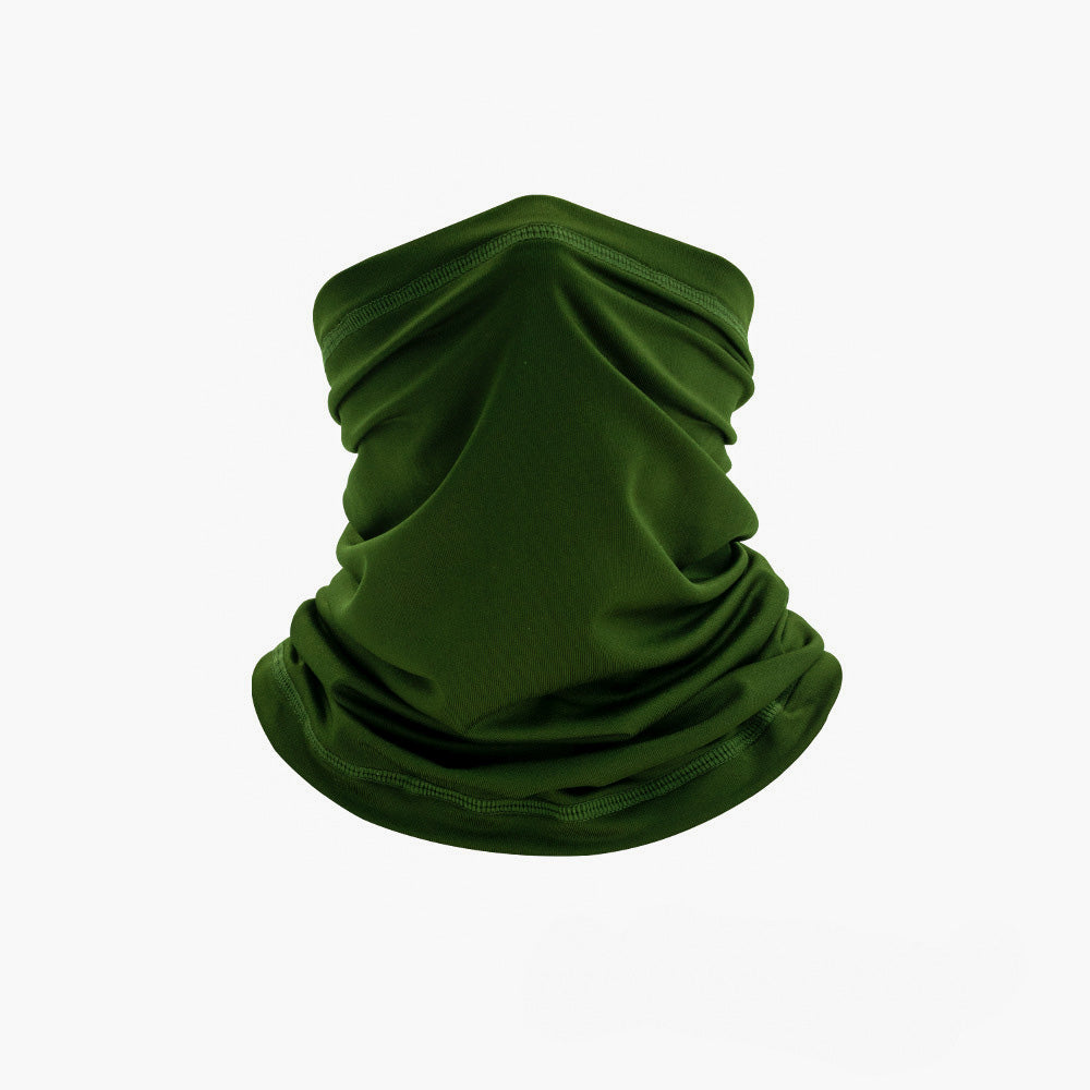 Dark Green Breathable Multifunctional Headscarf on a white surface