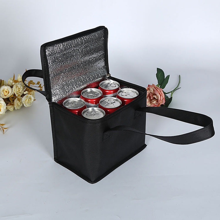 Black Insulated Cooler Bag on a gray surface