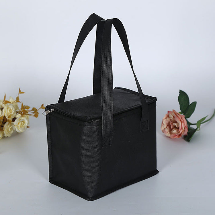 Black Insulated Cooler Bag on a gray surface