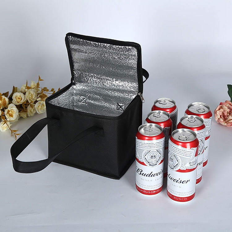Black Insulated Cooler Bag on a gray surface