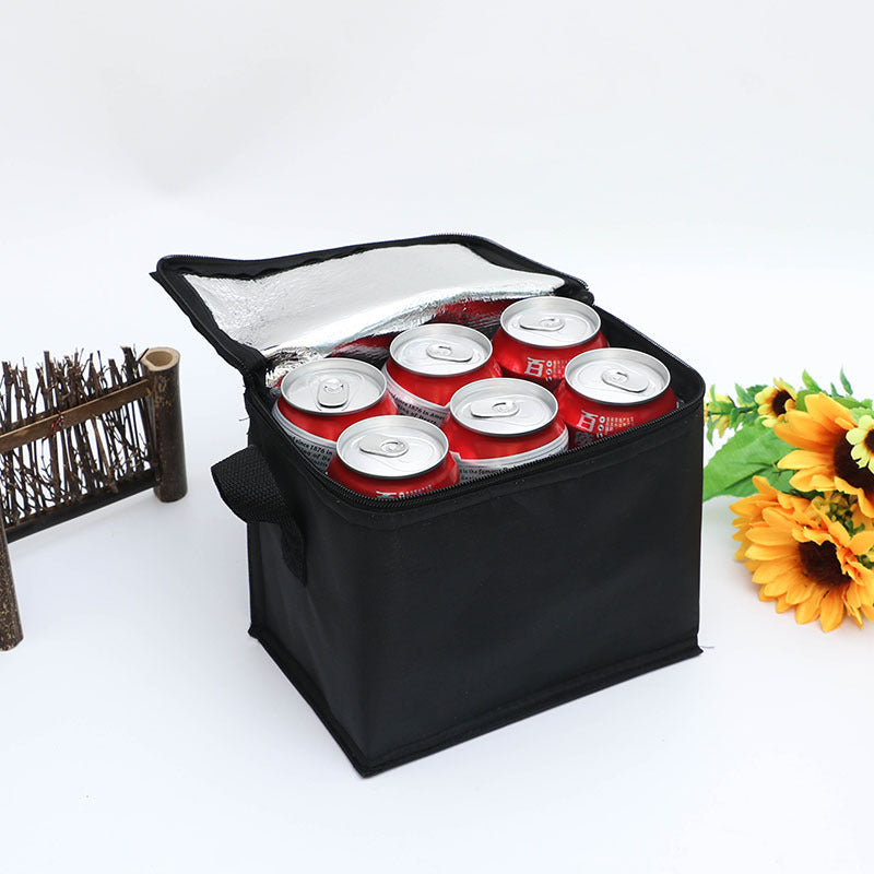 Black Insulated Cooler Bag on a gray surface