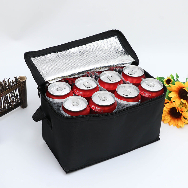 Black Insulated Cooler Bag on a gray surface