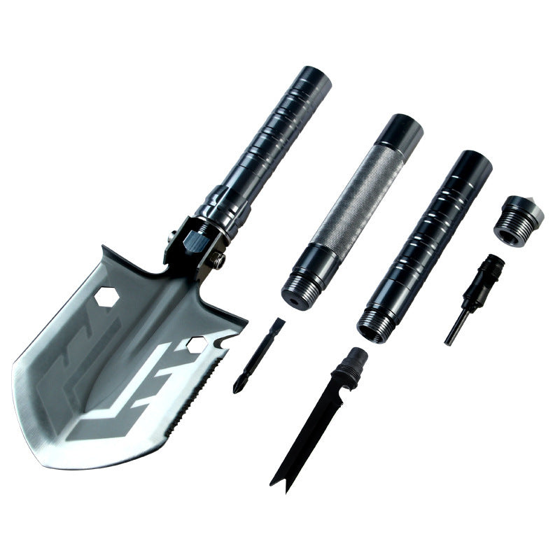 Outdoor Stainless Steel Multi Tool on a white surface