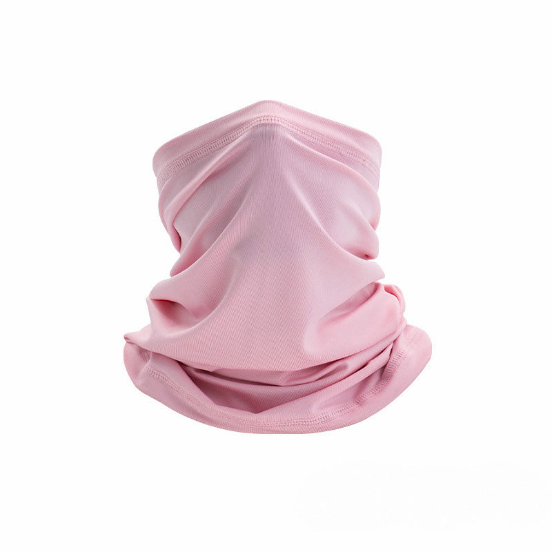 Pink Breathable Multifunctional Headscarf on a white surface