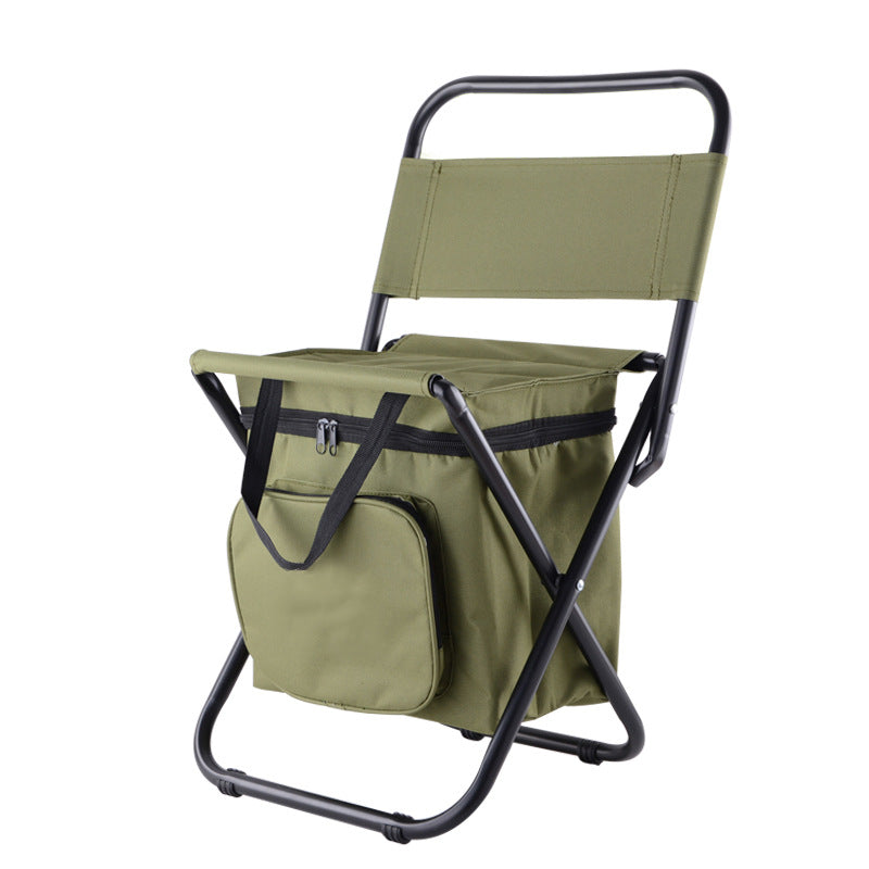 Portable Folding Camping Chair with Cooler Bag