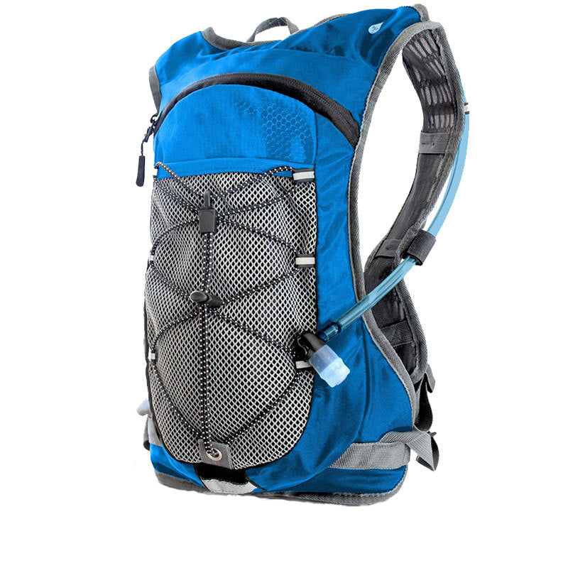 Blue Backpack Vest on a white surface