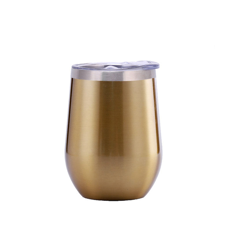 Brown Coffee Travel Mug with Straw on a white surface