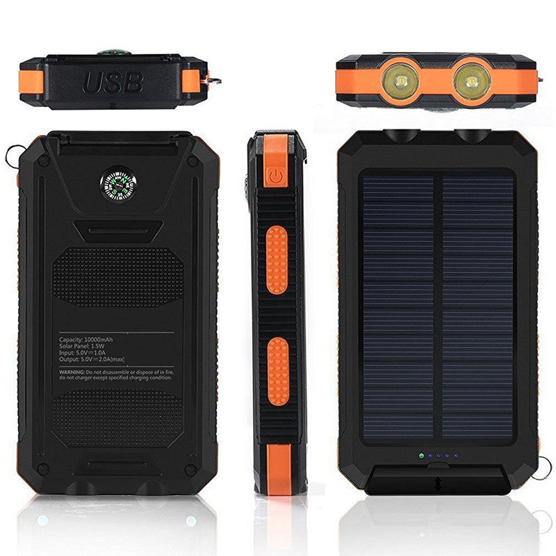 Portable Solar Panel Power Bank from the each side