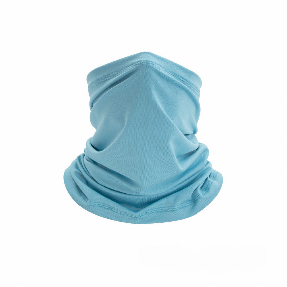 Blue Breathable Multifunctional Headscarf on a white surface