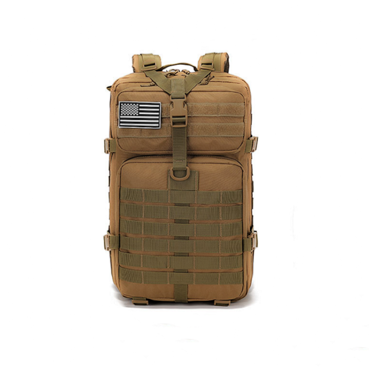 Front side of Military Tactical Backpack - Durable and Waterproof Outdoor Gear by Nomads Roam