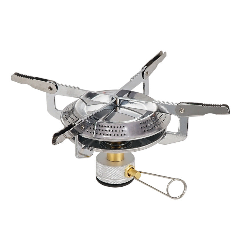 The upper part of the Portable Windproof Camping Gas Stove on a white surface