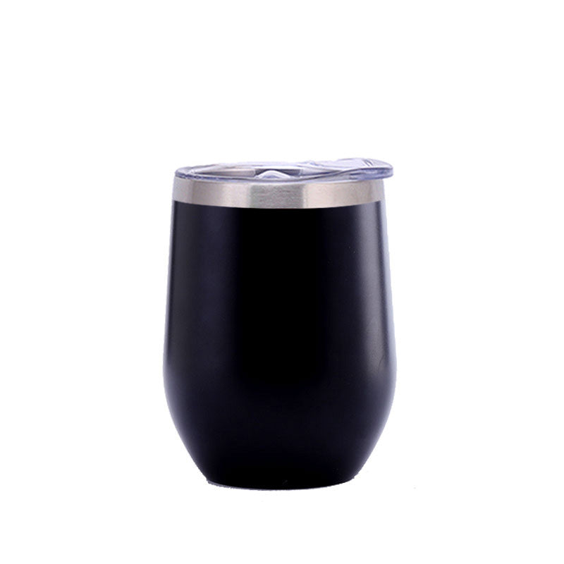 Black Coffee Travel Mug with Straw on a white surface
