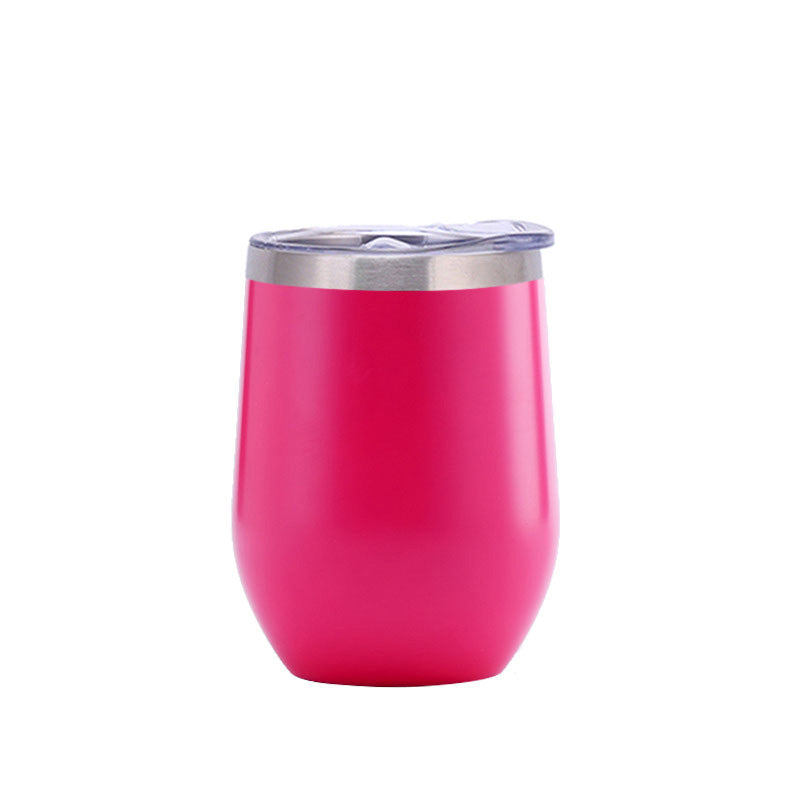 Pink Coffee Travel Mug with Straw on a white surface