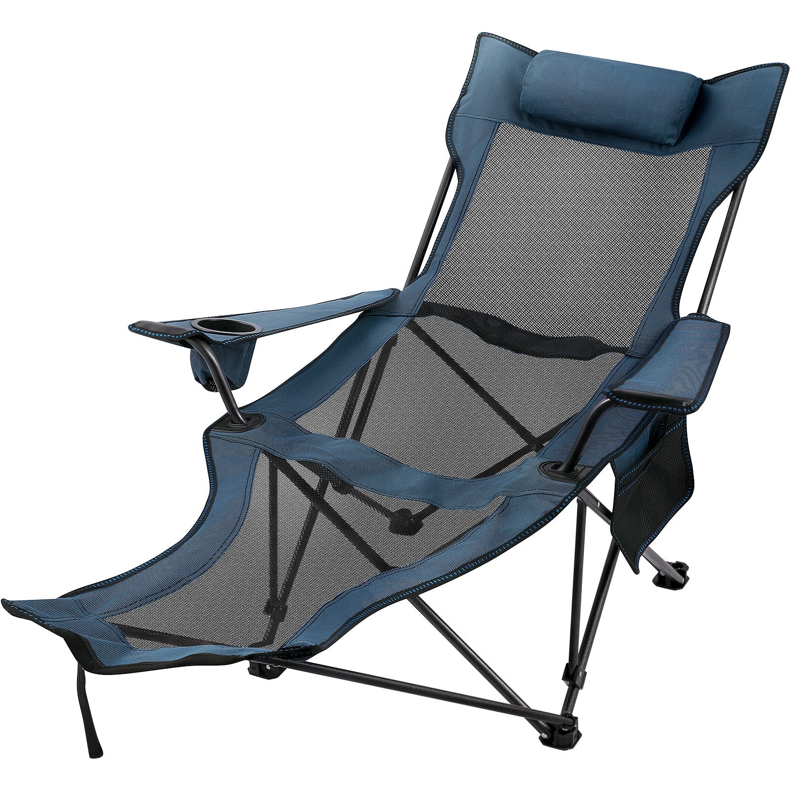 Outdoor Folding Camp Chair with Footrest